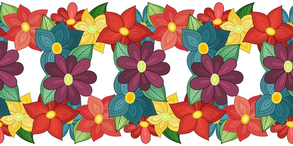 Vector Seamless Floral Pattern Stock Illustration