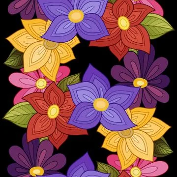 Vector Seamless Floral Pattern Illustrazione stock