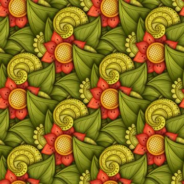Vector Seamless Floral Pattern Stockillustratie