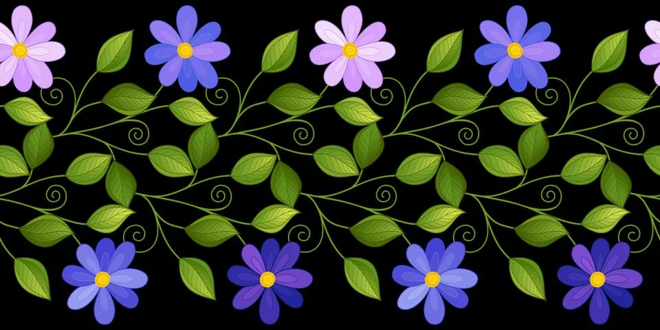 Vector Seamless Floral Pattern 스톡 일러스트