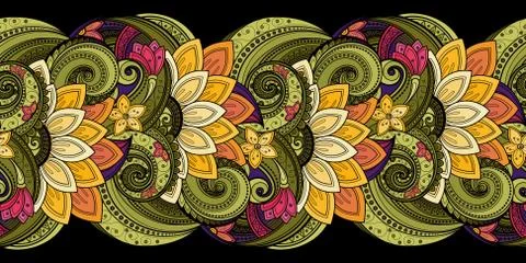 Vector Seamless Floral Pattern Stock Illustration