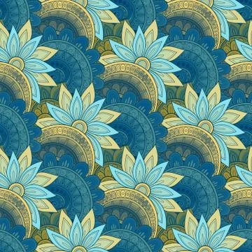 Vector Seamless Floral Pattern Illustrazione stock