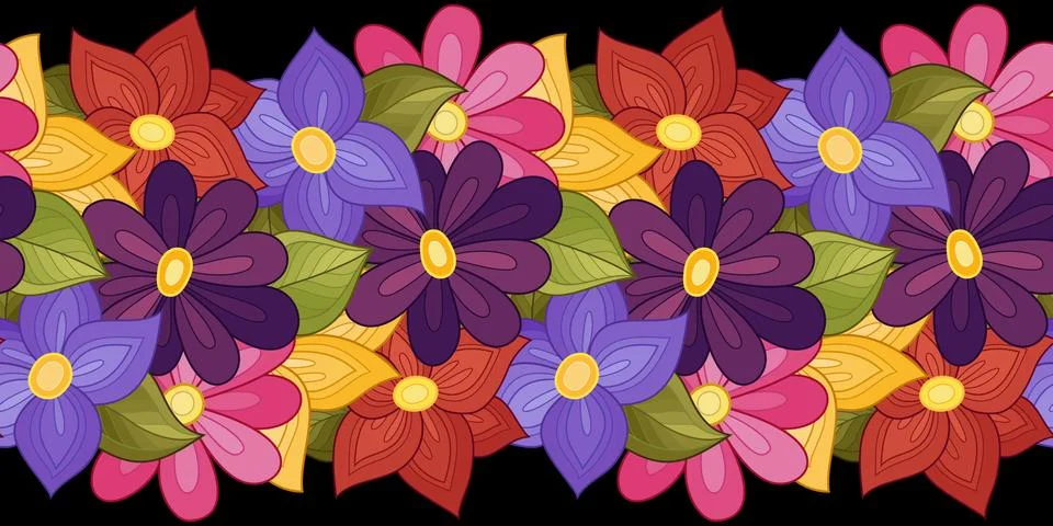 Vector Seamless Floral Pattern Illustrazione stock