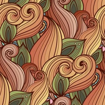 Vector Seamless Floral Pattern Stock Illustration