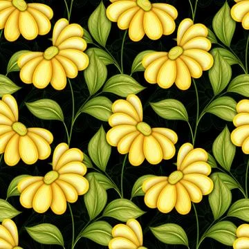 Vector Seamless Floral Pattern Illustrazione stock