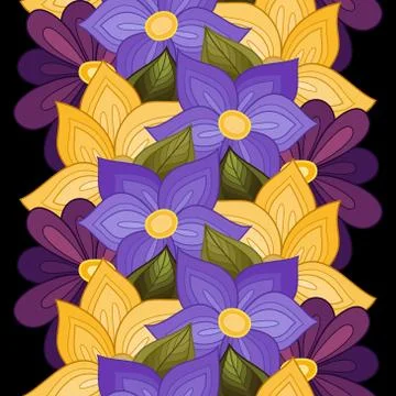 Vector Seamless Floral Pattern Stock Illustration