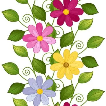 Vector Seamless Floral Pattern イラスト素材