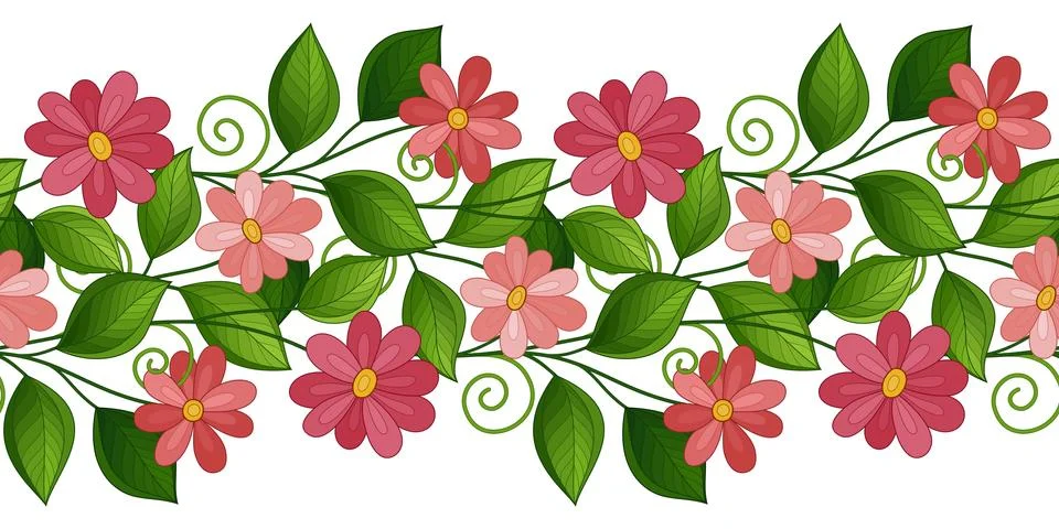 Vector Seamless Floral Pattern Stock Illustration