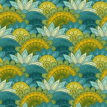 Vector Seamless Floral Pattern Stockillustratie