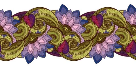 Vector Seamless Floral Pattern Stock Illustration