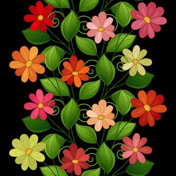 Vector Seamless Floral Pattern Illustrazione stock