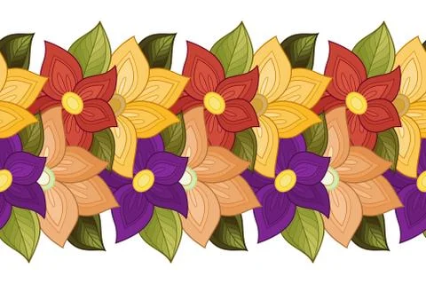 Vector Seamless Floral Pattern Illustrazione stock