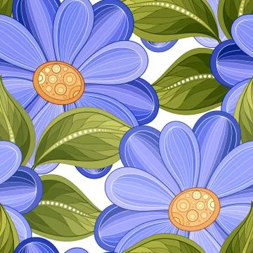Vector Seamless Floral Pattern Stock Illustration