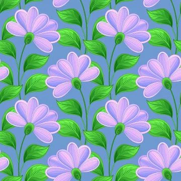 Vector Seamless Floral Pattern Stock Illustration