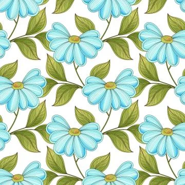 Vector Seamless Floral Pattern Illustrazione stock