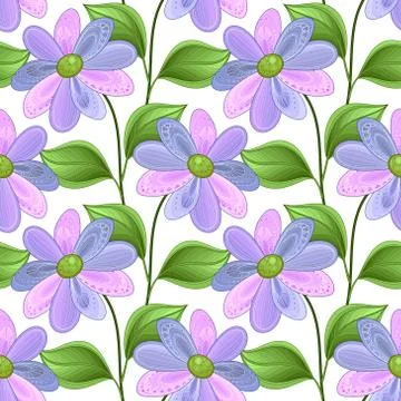 Vector Seamless Floral Pattern Stock Illustration