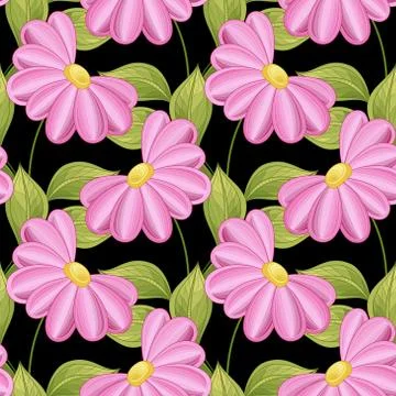 Vector Seamless Floral Pattern Stock Illustration