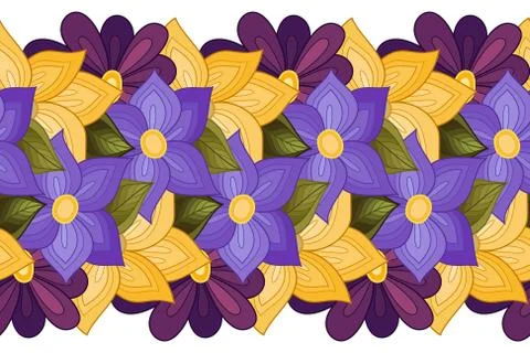 Vector Seamless Floral Pattern Illustrazione stock