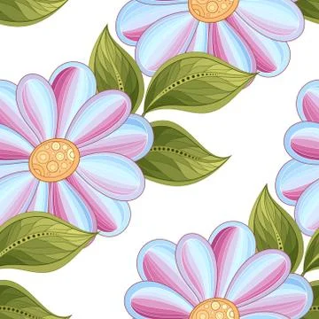 Vector Seamless Floral Pattern Stock Illustration