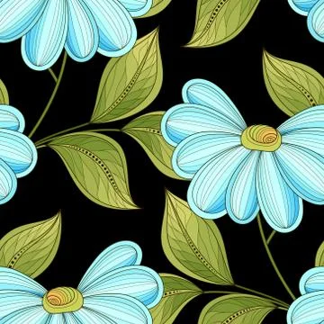 Vector Seamless Floral Pattern Illustrazione stock