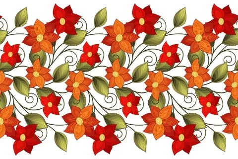 Vector Seamless Floral Pattern イラスト素材