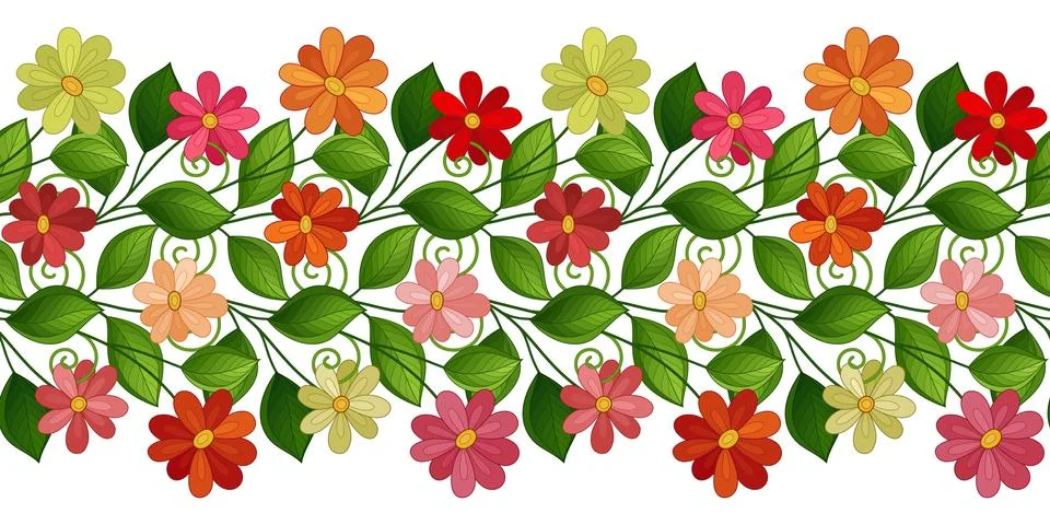Vector Seamless Floral Pattern Illustrazione stock