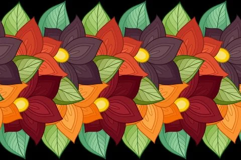 Vector Seamless Floral Pattern Stock Illustration