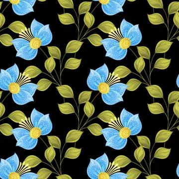 Vector Seamless Floral Pattern Illustrazione stock