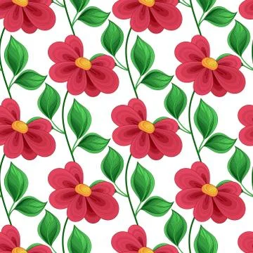 Vector Seamless Floral Pattern Illustrazione stock