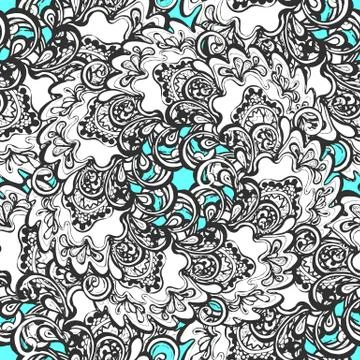 Vector seamless floral pattern Stock Illustration
