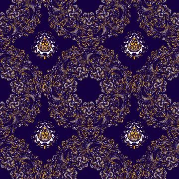 Vector seamless floral pattern Illustrazione stock