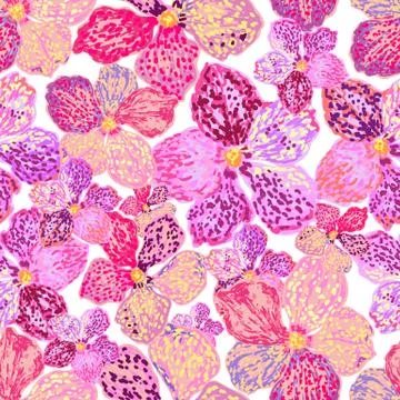 Vector seamless floral pattern Stock Illustration