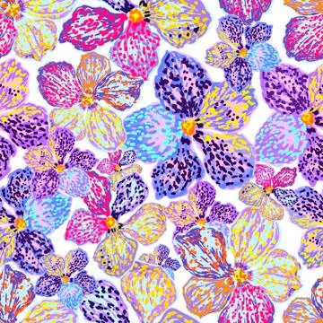 Vector seamless floral pattern Stock Illustration