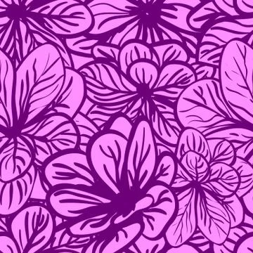 Vector seamless floral pattern Stock Illustration