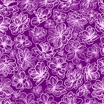 Vector seamless floral pattern Stock Illustration
