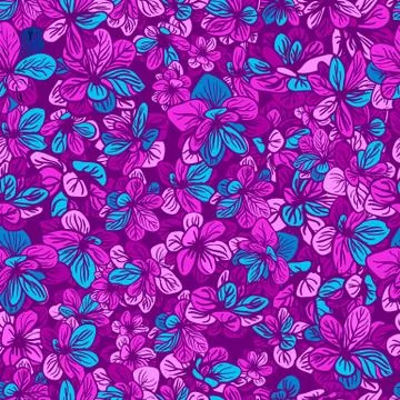 Vector seamless floral pattern Illustrazione stock