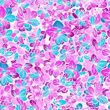 Vector seamless floral pattern Illustrazione stock