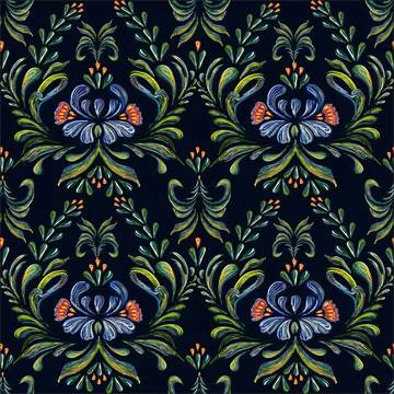 Vector seamless floral pattern. Illustrazione stock