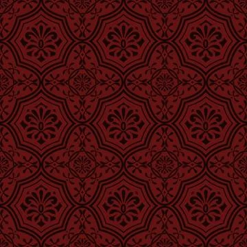 Vector seamless floral pattern, indian style Stock Illustration
