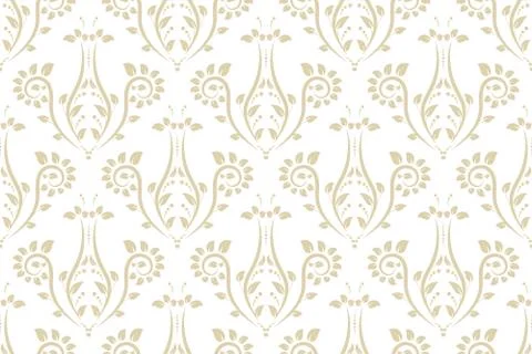 Vector seamless floral pattern. Modern stylish abstract texture Stock Illustration