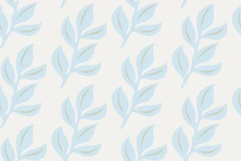 Vector seamless floral pattern in trendy 2026 colors. Plant leaves retro se.. イラスト素材