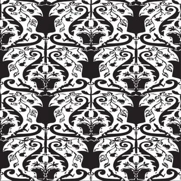 Vector seamless floral pattern vintage Stock Illustration