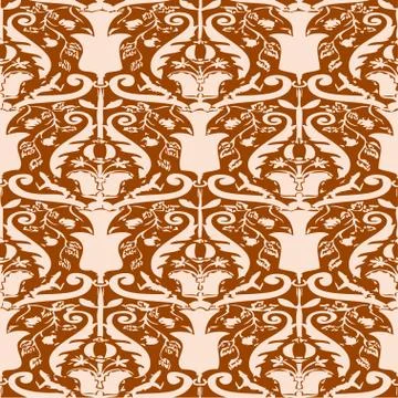 Vector seamless floral pattern vintage Stock Illustration