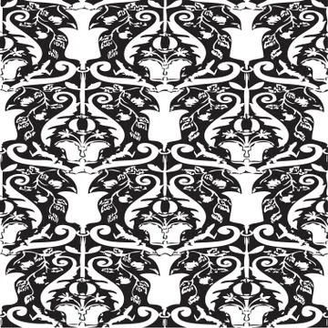 Vector seamless floral pattern vintage Stock Illustration