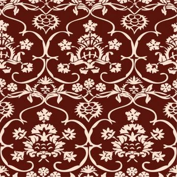 Vector seamless floral pattern vintage Stock Illustration