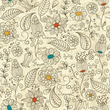 Vector seamless  floral patterns Illustrazione stock