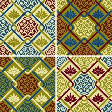 Vector seamless  floral patterns Stock-Illustration