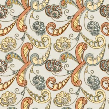 Vector  seamless floral spring pattern Stock Illustration