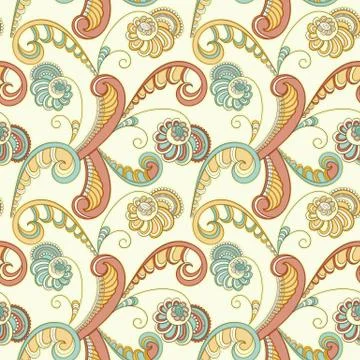 Vector  seamless floral spring pattern Stock Illustration