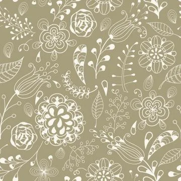Vector seamless floral summer  pattern Stock Illustration